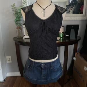 Y2k whimsygoth lace top size